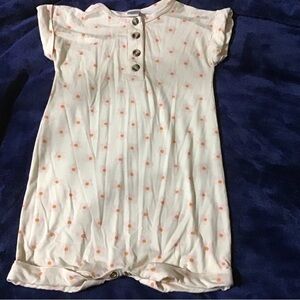 Lou Lou & Company White and Orange Daisy Romper